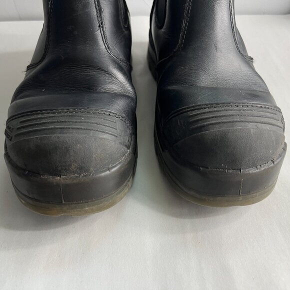 RockRooster Bakken Black Pull on Leather Work Boots Unisex (M9‎ | W10.5) main image 9